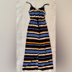 Micheal Kors Maxi Xsmall dress Blue and Orange